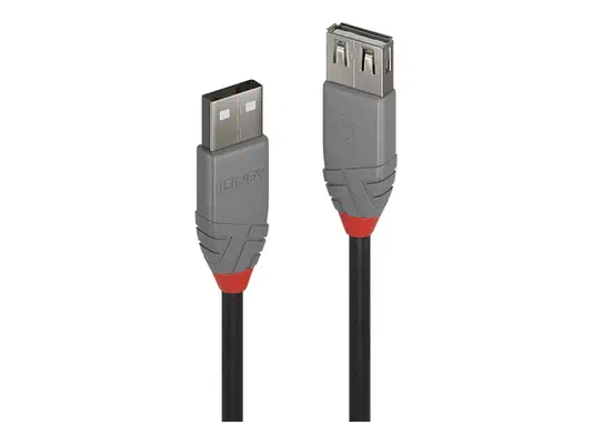 LINDY Rallonge USB 2.0 type A Anthra Line 1m - Lindy - Câble USB - visuel 2