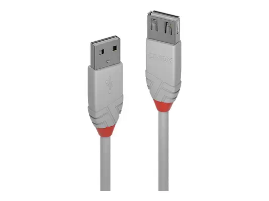 LINDY 5m USB 2.0 Type A Extension Cable Anthra Line USB - Lindy - Câble USB - visuel 2