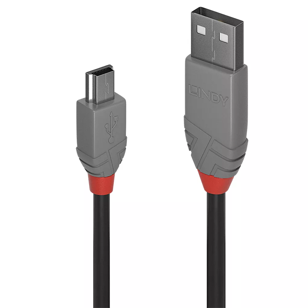 Vente Câble USB LINDY Câble USB 2.0 type A vers Mini-B Anthra Line 0.2m
