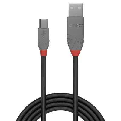 LINDY Câble USB 2.0 type A vers Mini-B Anthra Line 2m - Lindy - visuel 2