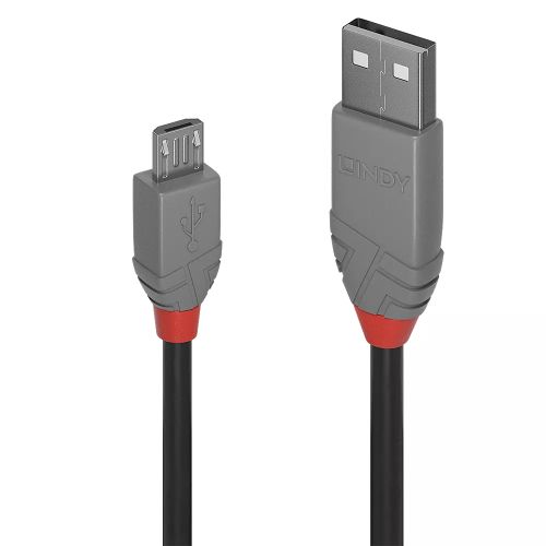 Revendeur officiel Câble USB LINDY Câble USB 2.0 type A vers Micro-B Anthra Line 0.5m