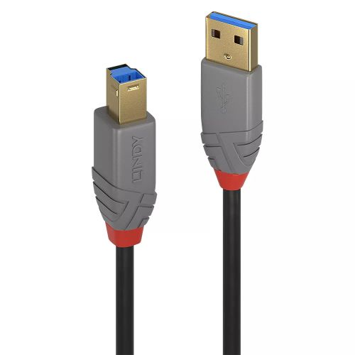 Revendeur officiel Câble USB LINDY Câble USB 3.0 Type A vers B Anthra Line 1m