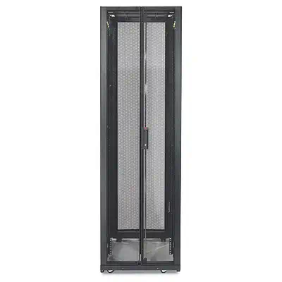 APC NetShelter SX 48U 600mm Wide x 1200mm APC - visuel 1 - hello RSE - Roulettes et pieds de réglage discrets, positionnables sur le dessous ou le dessus