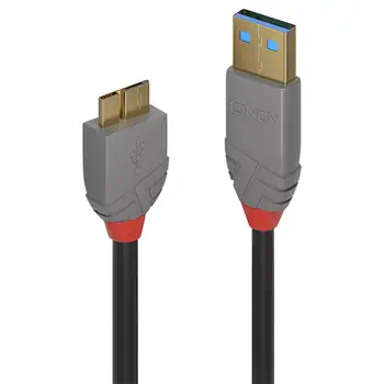 Revendeur officiel Câble USB LINDY Câble USB 3.0 Type A vers Micro-B Anthra Line 1m