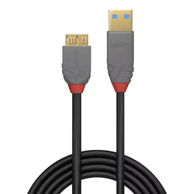 LINDY Câble USB 3.0 Type A vers Micro-B Anthra Line 1m - Lindy - visuel 2