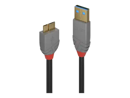LINDY Câble USB 3.0 Type A vers Micro-B Anthra Line 2m - Lindy - visuel 1