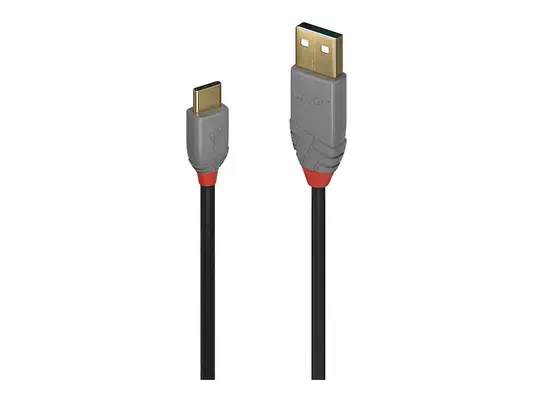 LINDY Câble USB 2.0 Type A vers C Anthra Line 1m - Lindy - visuel 2