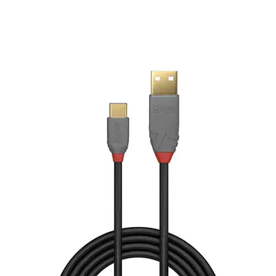 LINDY Câble USB 2.0 Type A vers C Anthra Line 2m - Lindy - visuel 2