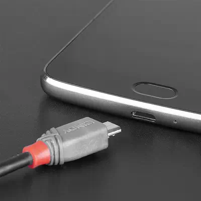 LINDY Câble USB 2.0 Type C vers Micro-B Anthra Line 2m - Lindy - visuel 4