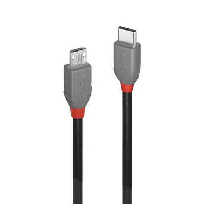 Vente Câble USB LINDY 3m USB 2.0 Type C to Micro-B Cable Anthra Line