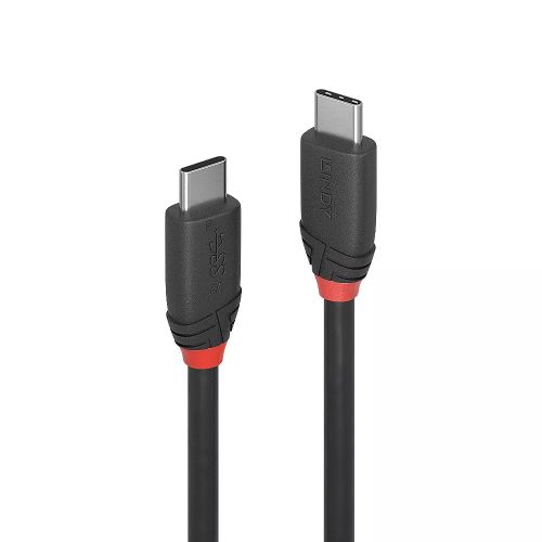 Revendeur officiel Câble USB LINDY 0.5m USB 3.1 Type C Cable 3A Black Line
