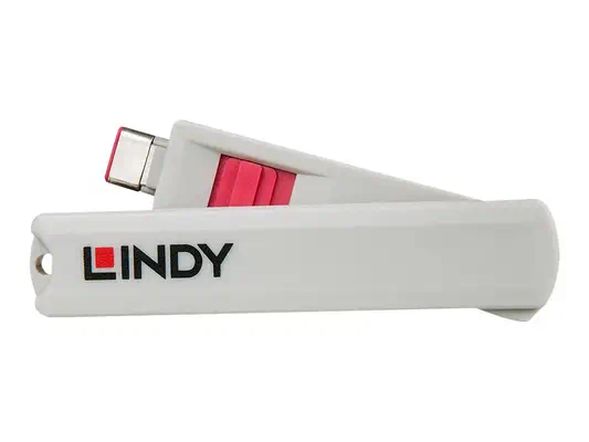 LINDY USB Type C Port Blocker Key - Pack of 4 Blockers Red - Lindy - Câble USB - visuel 3