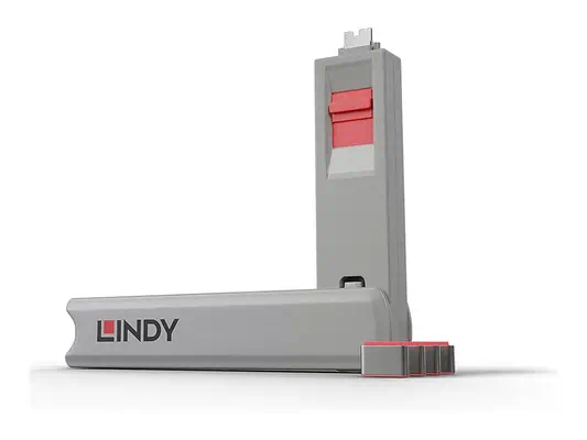 LINDY USB Type C Port Blocker Key - Pack of 4 Blockers Red - Lindy - Câble USB - visuel 6