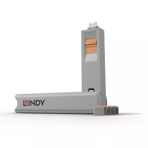 Achat LINDY USB Type C Port Blocker orange et autres produits de la marque Lindy