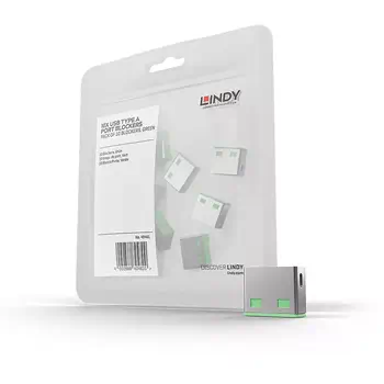 Lindy 40461 bloqueur de port USB Type-A Vert Acrylonitrile-Butadiène-Styrène (ABS) 10 pièce(s) livraison gratuite