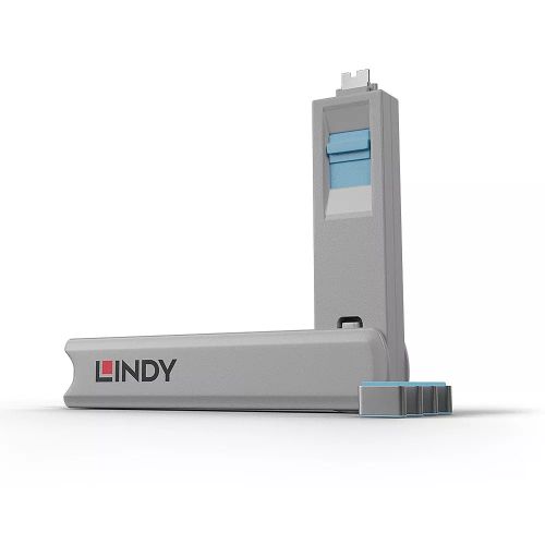Achat LINDY USB Type C Port Blocker Key - Pack of 4 Blockers Blue et autres produits de la marque Lindy