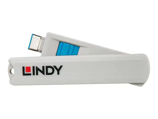 LINDY USB Type C Port Blocker Key - Pack of 4 Blockers Blue - Lindy - Câble divers - visuel 2