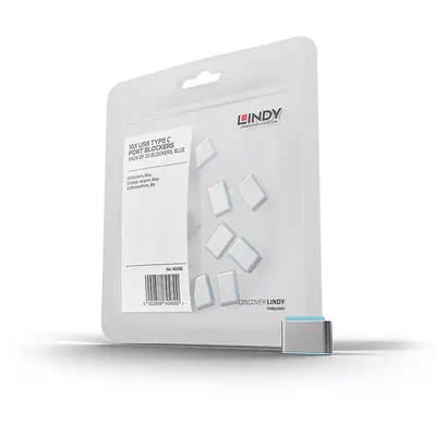 LINDY USB Type C Port Blockers Pack of 10 blue - Lindy - Câble divers - visuel 1