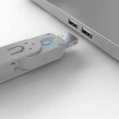 LINDY Clé pour bloqueur de port USB type A bleu - Lindy - Câble divers - visuel 3