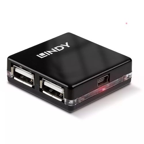 Revendeur officiel Switchs et Hubs LINDY Mini Hub USB 2.0 4 ports