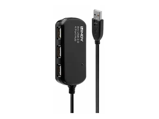 LINDY Rallonge active USB 2.0 Pro avec Hub 4 ports 8m - Lindy - Câble USB - visuel 1