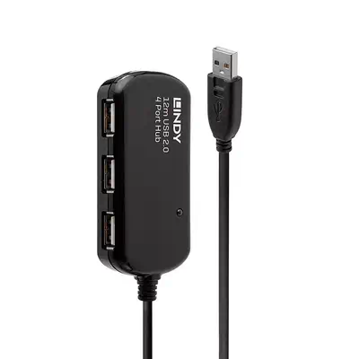 Achat LINDY Rallonge active USB 2.0 Pro avec Hub 4 ports 12m - 4002888427838