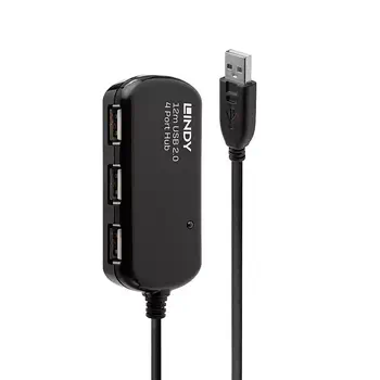 Achat Câble USB LINDY Rallonge active USB 2.0 Pro avec Hub 4 ports 12m