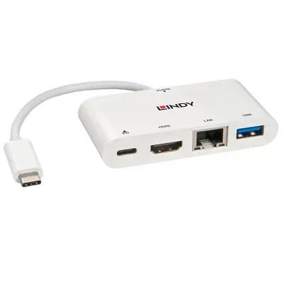 Lindy 43239 adaptateur graphique USB Blanc - Switchs et Hubs - visuel 1