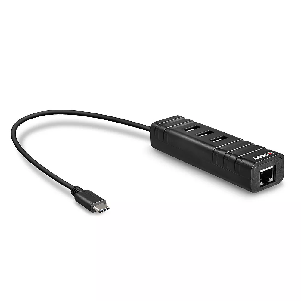 Vente Switchs et Hubs LINDY USB 3.1 Hub and Gigabit Ethernet Adapter USB 3.1