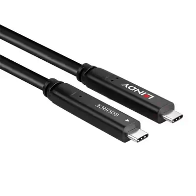 LINDY 10m USB 3.2 Gen 1 & DP 1.4 Type C Hybrid Cable - Lindy - Câble USB - visuel 3