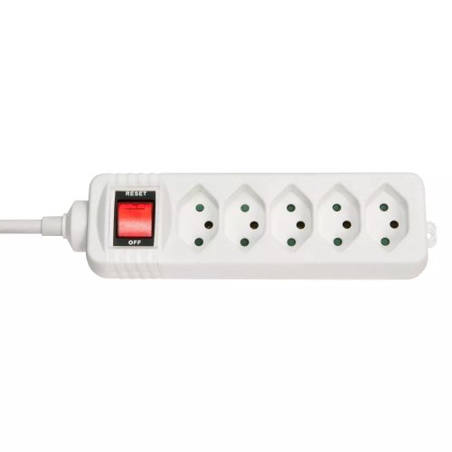 Revendeur officiel LINDY Mains 5 way gang socket Swiss with on/off Switch