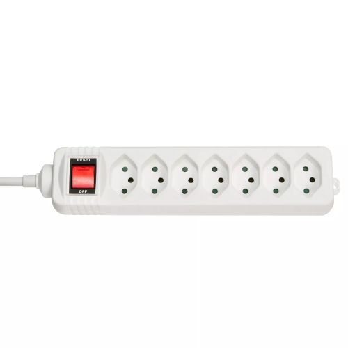 Revendeur officiel Câble divers LINDY Mains 7 way gang socket Swiss with on/off Switch