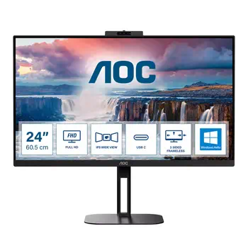 Revendeur officiel AOC 24V5CW/BK 23.8p monitor HDMI DP USB