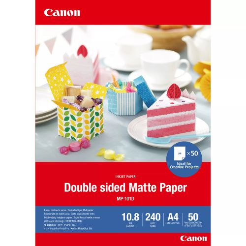 Vente Papier Canon Papier mat recto verso MP-101D, A4, 50 feuilles sur hello RSE