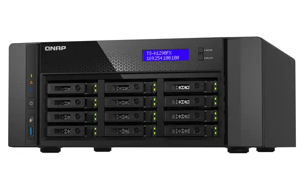 QNAP TS-h1290FX NAS Tower EPYC 7232P 64 Go DDR4 0 To QuTS hero Noir - Serveur NAS - visuel 4