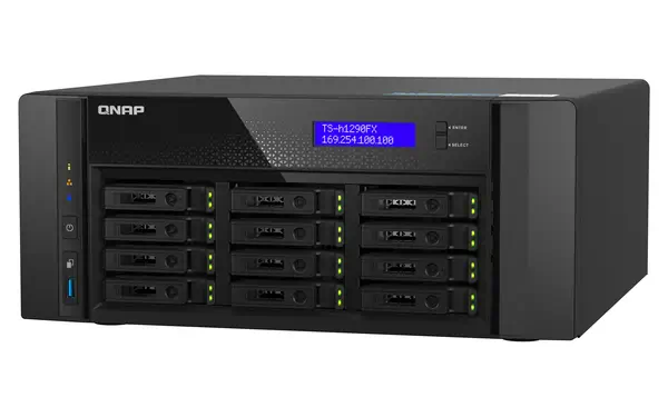 QNAP TS-h1290FX NAS Tower EPYC 7232P 64 Go DDR4 0 To QuTS hero Noir - Serveur NAS - visuel 5