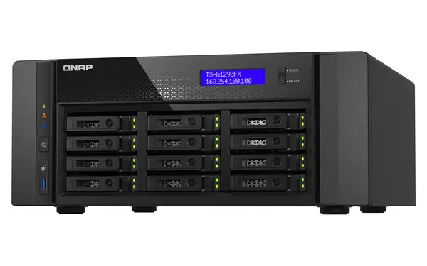 QNAP TS-h1290FX NAS Tower EPYC 7302P 128 Go DDR4 0 To QuTS hero Noir - Serveur NAS - visuel 4