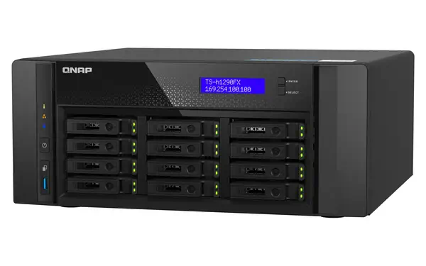QNAP TS-h1290FX NAS Tower EPYC 7302P 128 Go DDR4 0 To QuTS hero Noir - Serveur NAS - visuel 5