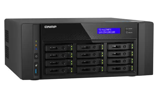 QNAP TS-h1290FX NAS Tower EPYC 7302P 128 Go DDR4 0 To QuTS hero Noir - Serveur NAS - visuel 3