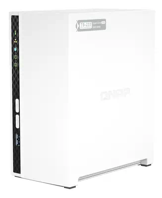 QNAP TS-233 serveur de stockage NAS Tower ARM Cortex-A55 2 Go 0 To QNAP QTS Blanc - Serveur NAS - visuel 4