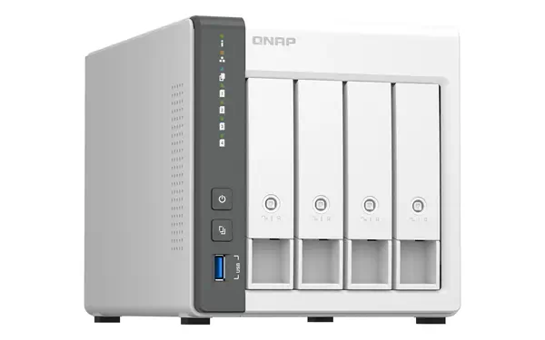 QNAP TS-433 NAS Tower ARM Cortex-A55 4 Go 0 To QNAP QTS Blanc - Serveur NAS - visuel 4