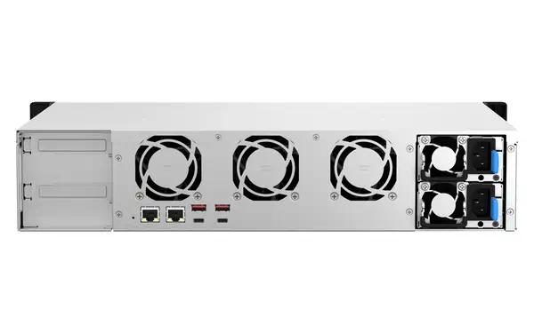 QNAP TS-873AeU-RP NAS Rack (2 U) Ryzen Embedded V1500B 4 Go DDR4 0 To QuTS hero Noir - Serveur NAS - visuel 2