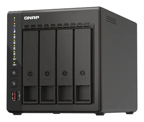 QNAP TS-453E NAS Tower Intel® Celeron® J6412 8 Go 0 To QNAP QTS Noir - Serveur NAS - visuel 5
