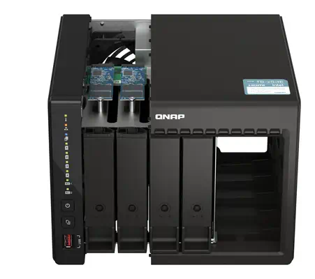 QNAP TS-453E NAS Tower Intel® Celeron® J6412 8 Go 0 To QNAP QTS Noir - Serveur NAS - visuel 9
