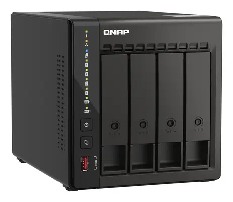 QNAP TS-453E NAS Tower Intel® Celeron® J6412 8 Go 0 To QNAP QTS Noir - Serveur NAS - visuel 4