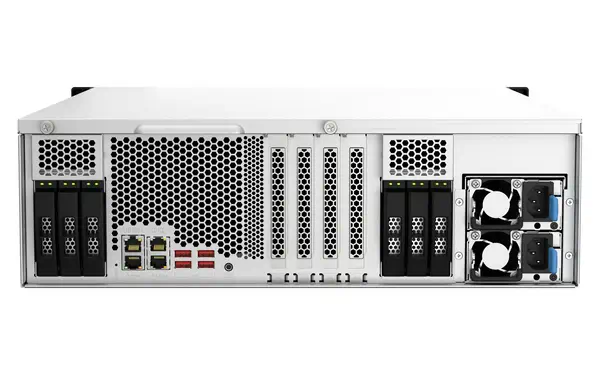 QNAP TS-H2287XU-RP NAS Rack (3 U) Intel Xeon E E-2378 64 Go DDR4 0 To QuTS hero Noir, Blanc - Serveur NAS - visuel 6
