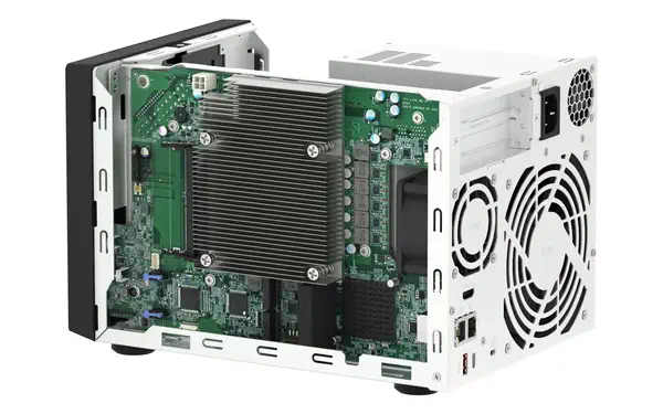 QNAP TVS-H474 NAS Tower Intel® Pentium® G7400 8 Go DDR4 0 To QuTS hero Noir - Serveur NAS - visuel 5