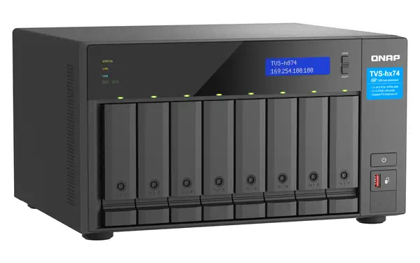 QNAP TVS-h874 NAS Tower Intel® Core™ i5 i5-12400 32 Go DDR4 0 To QuTS hero Noir - Serveur NAS - visuel 3