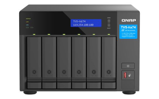 QNAP TVS-H674-I3-16G 6-bay QuTS hero NAS Intel Core QNAP - visuel 1 - hello RSE - Passage flexible au système d'exploitation QTS