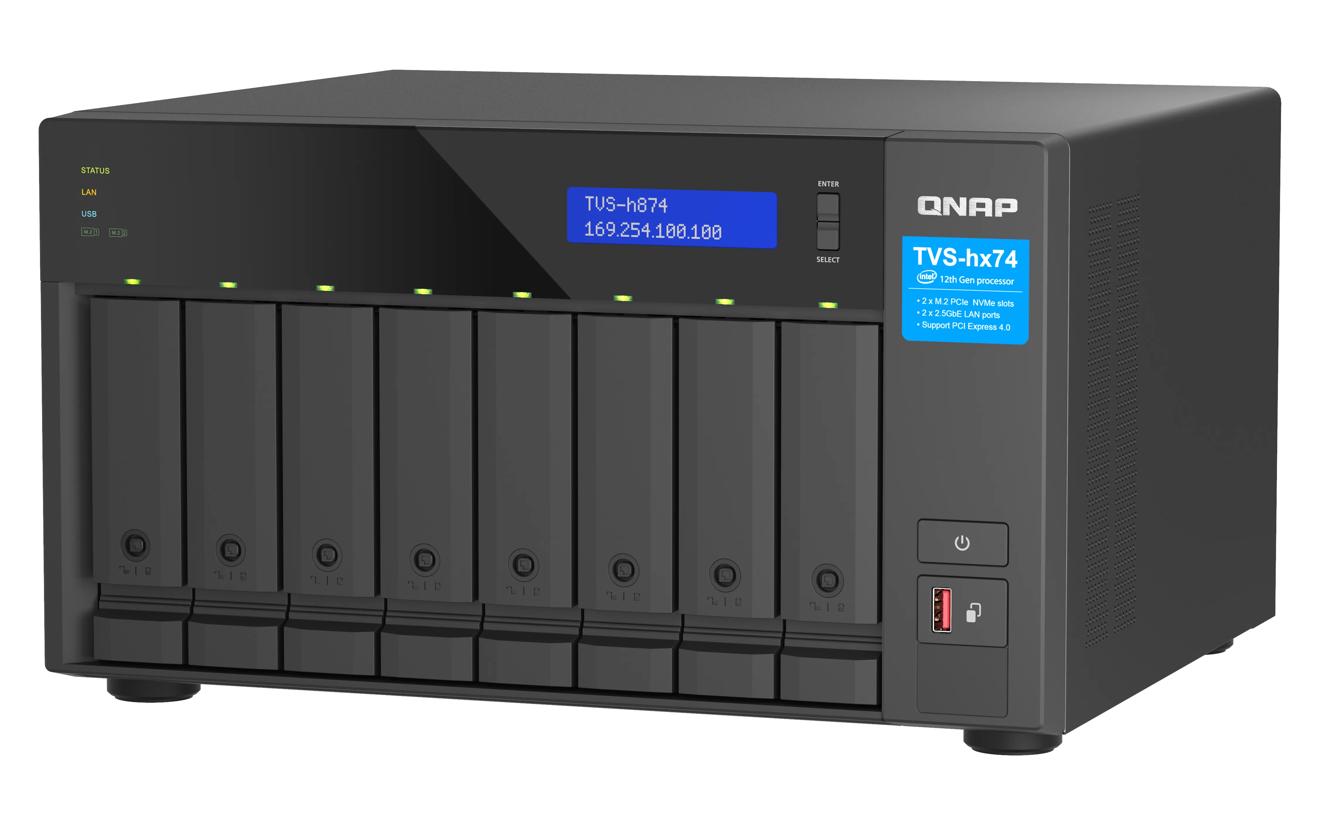 QNAP TVS-H874-I7-32G 8-bay QuTS hero NAS Intel Core i7 - Serveur NAS - visuel 5